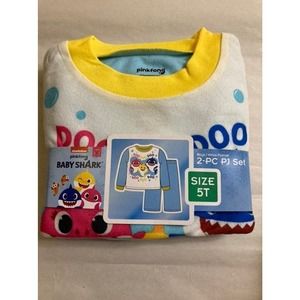 Pinkfong Baby Shark Toddler - Flannel Pajamas PJs Warm 5T